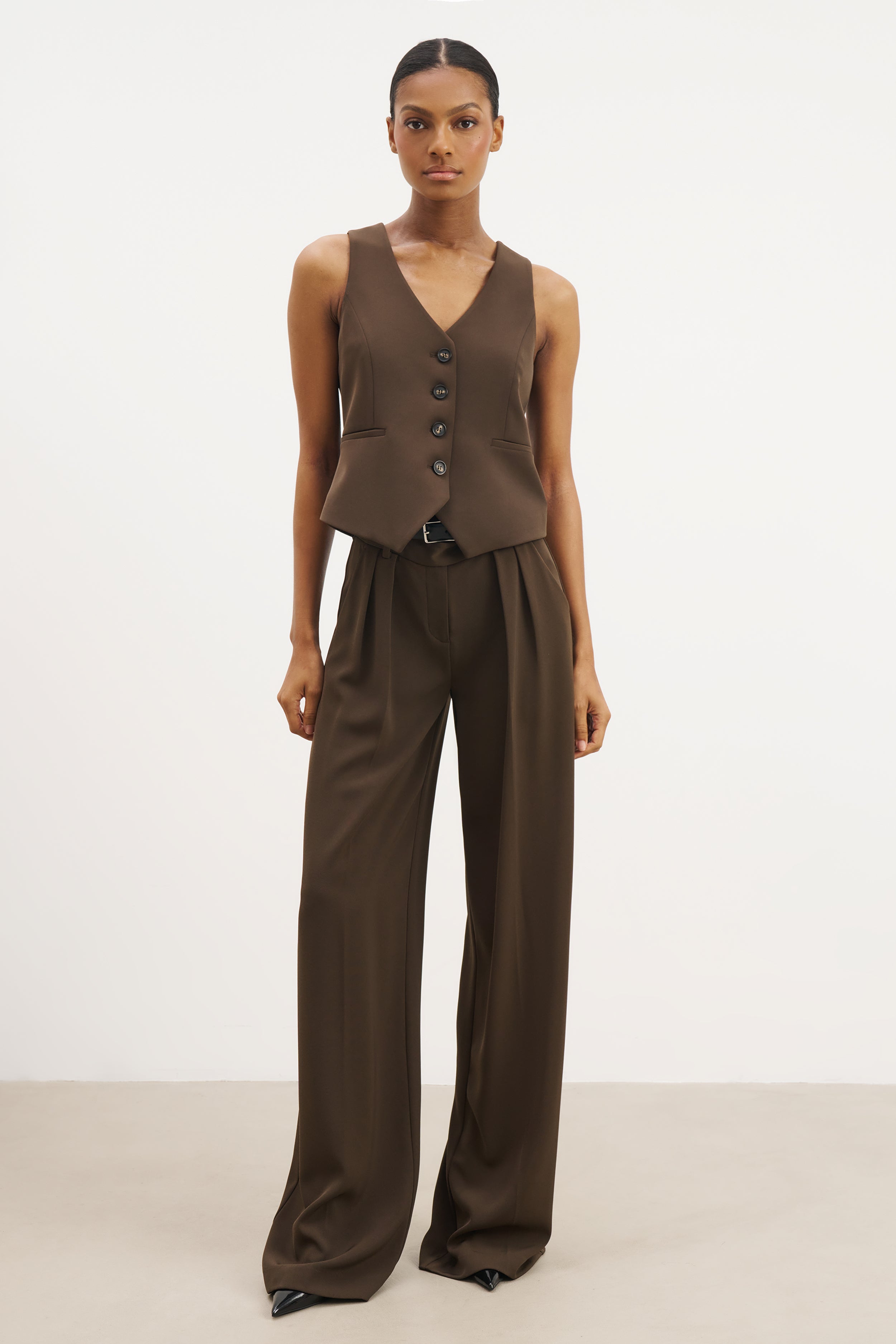 Clean Cut Waistcoat - Carob