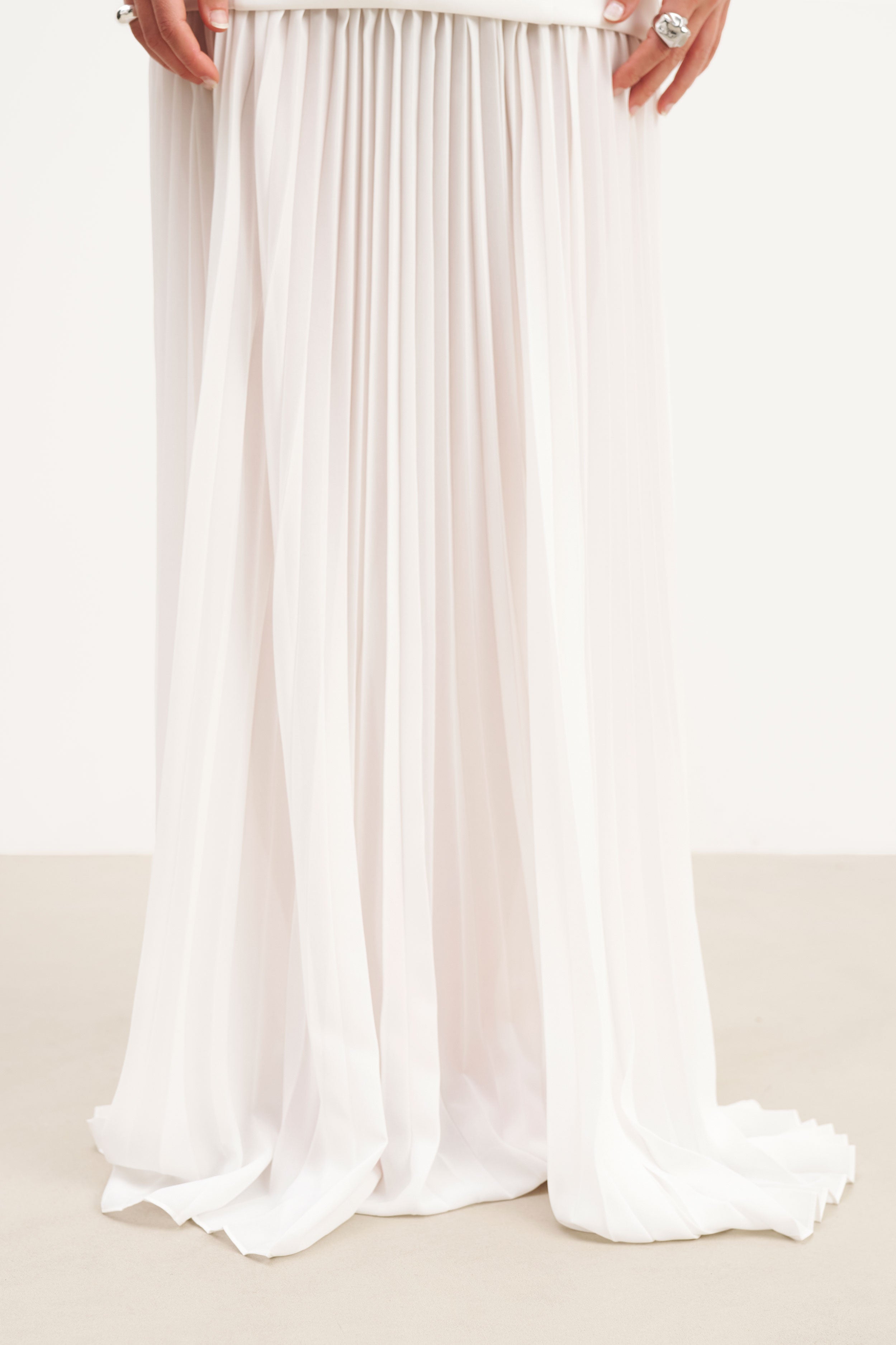 Structured Bodice Gown - White