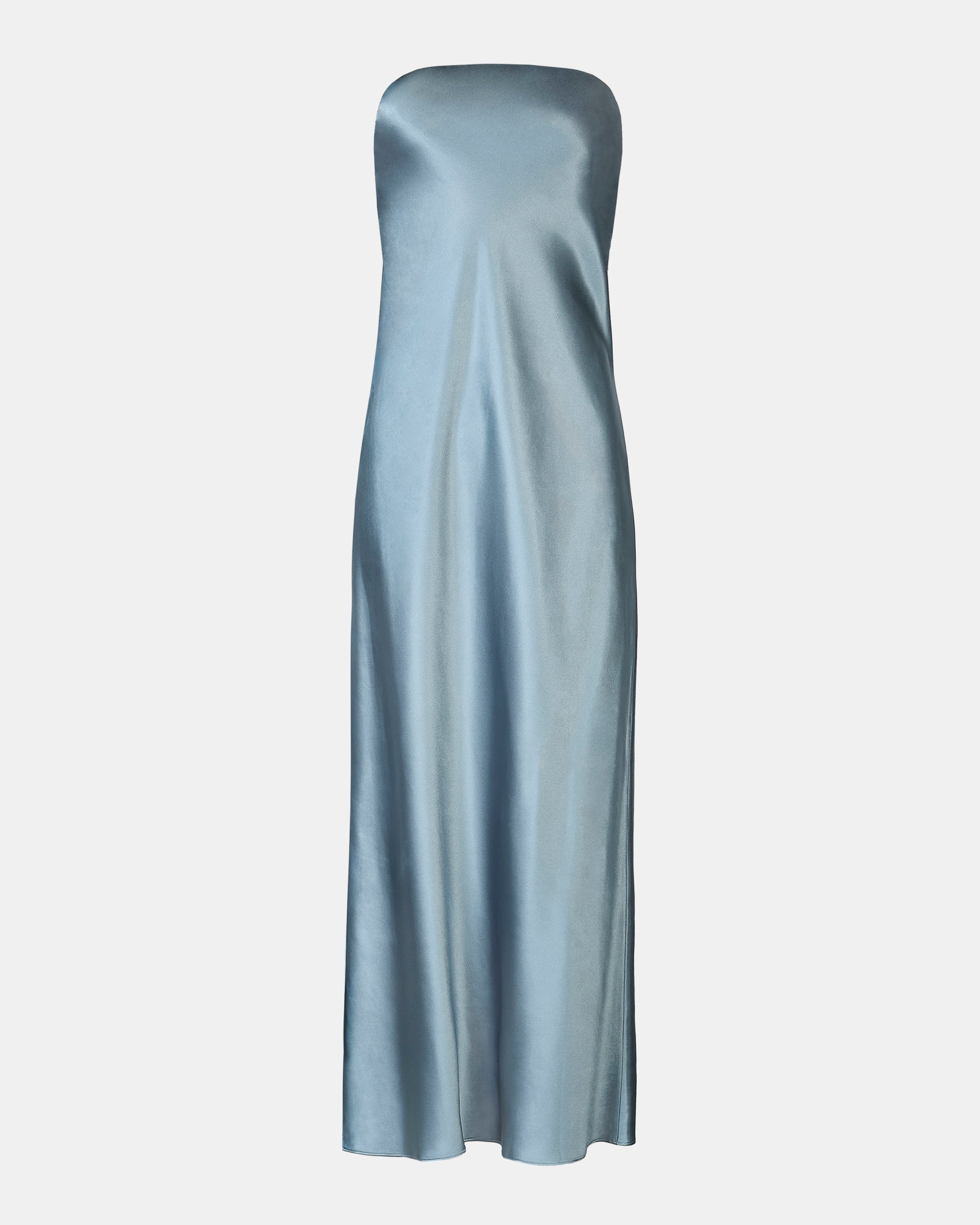 Satin Cowl Back Maxi Dress - Seafoam