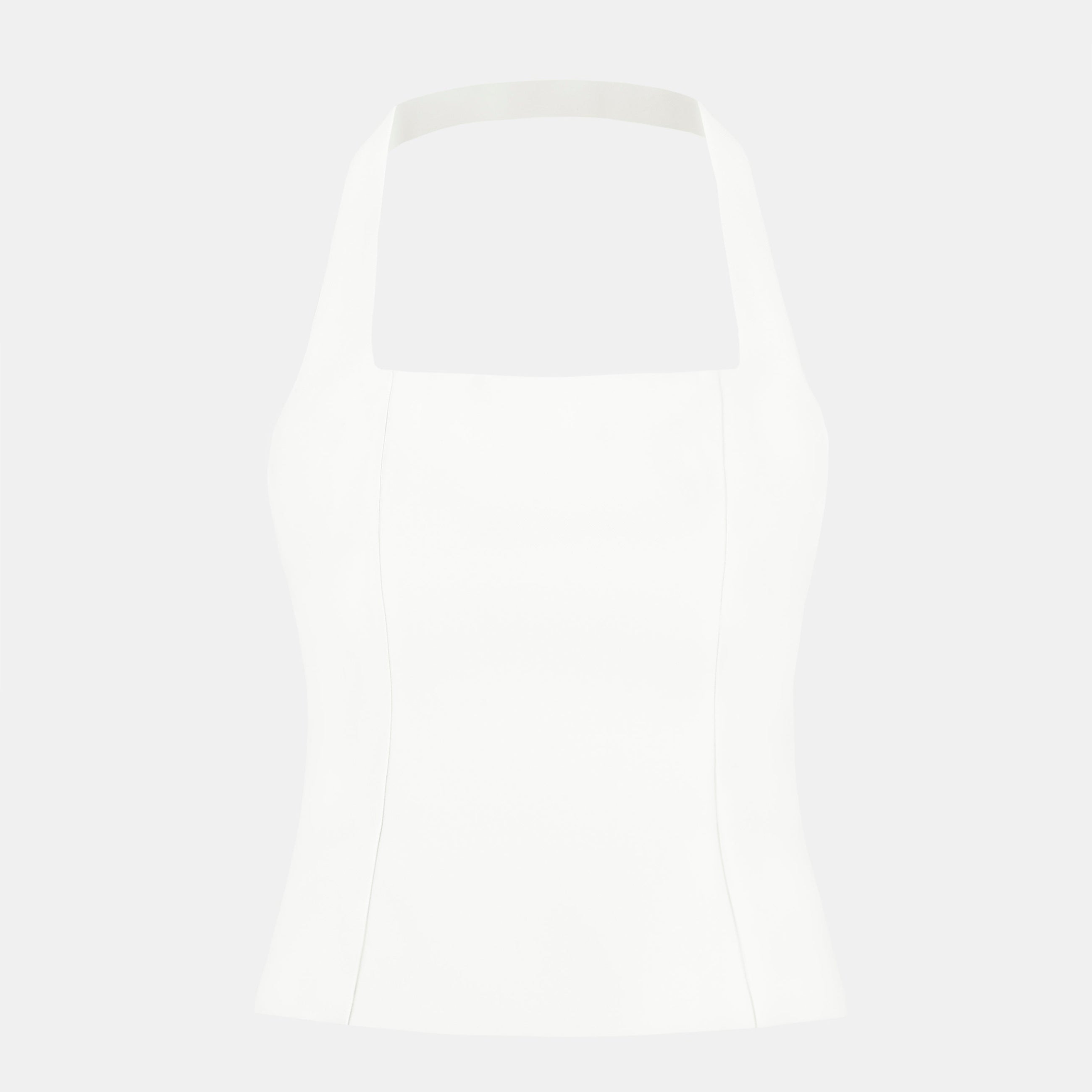 Effortless Tailored Halter Bodice Top - White
