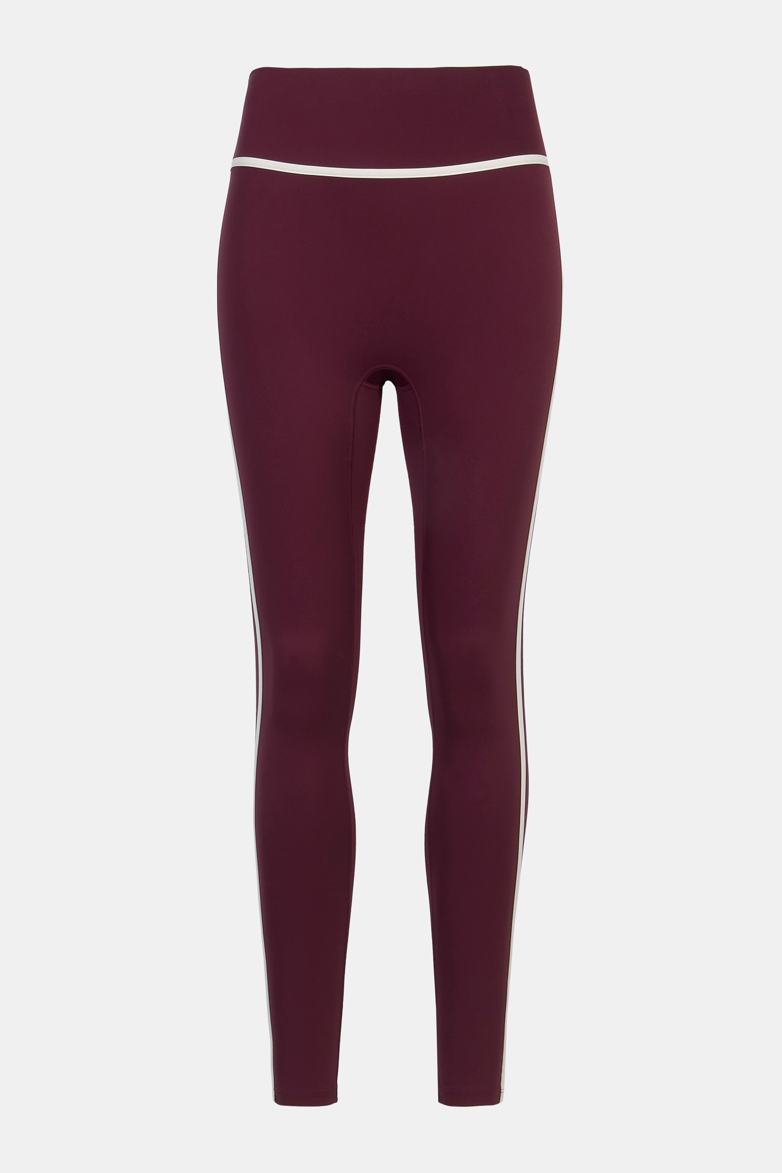 Base Contrast Trim Leggings - Merlot/Tofu