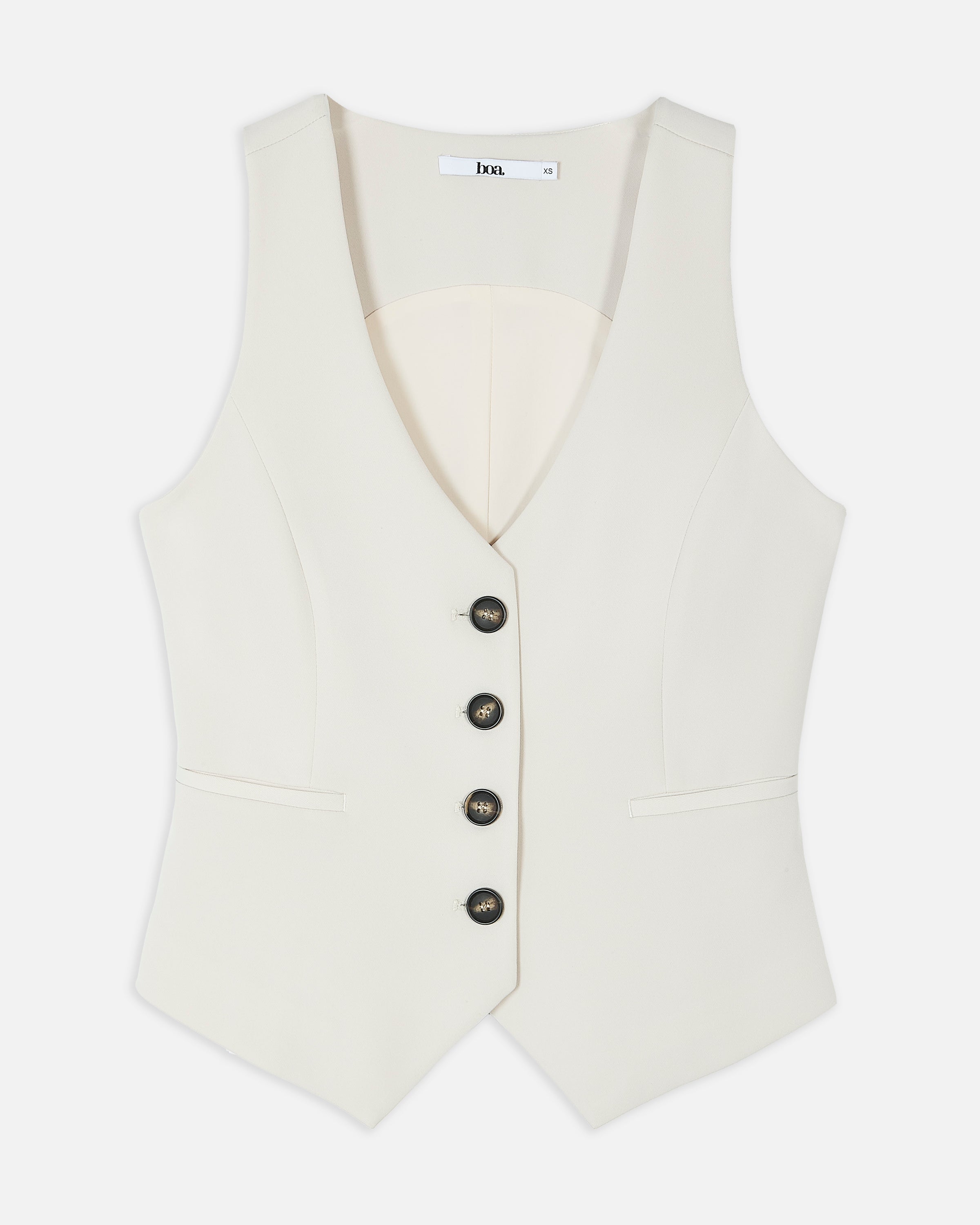 Clean Cut Waistcoat - Ecru