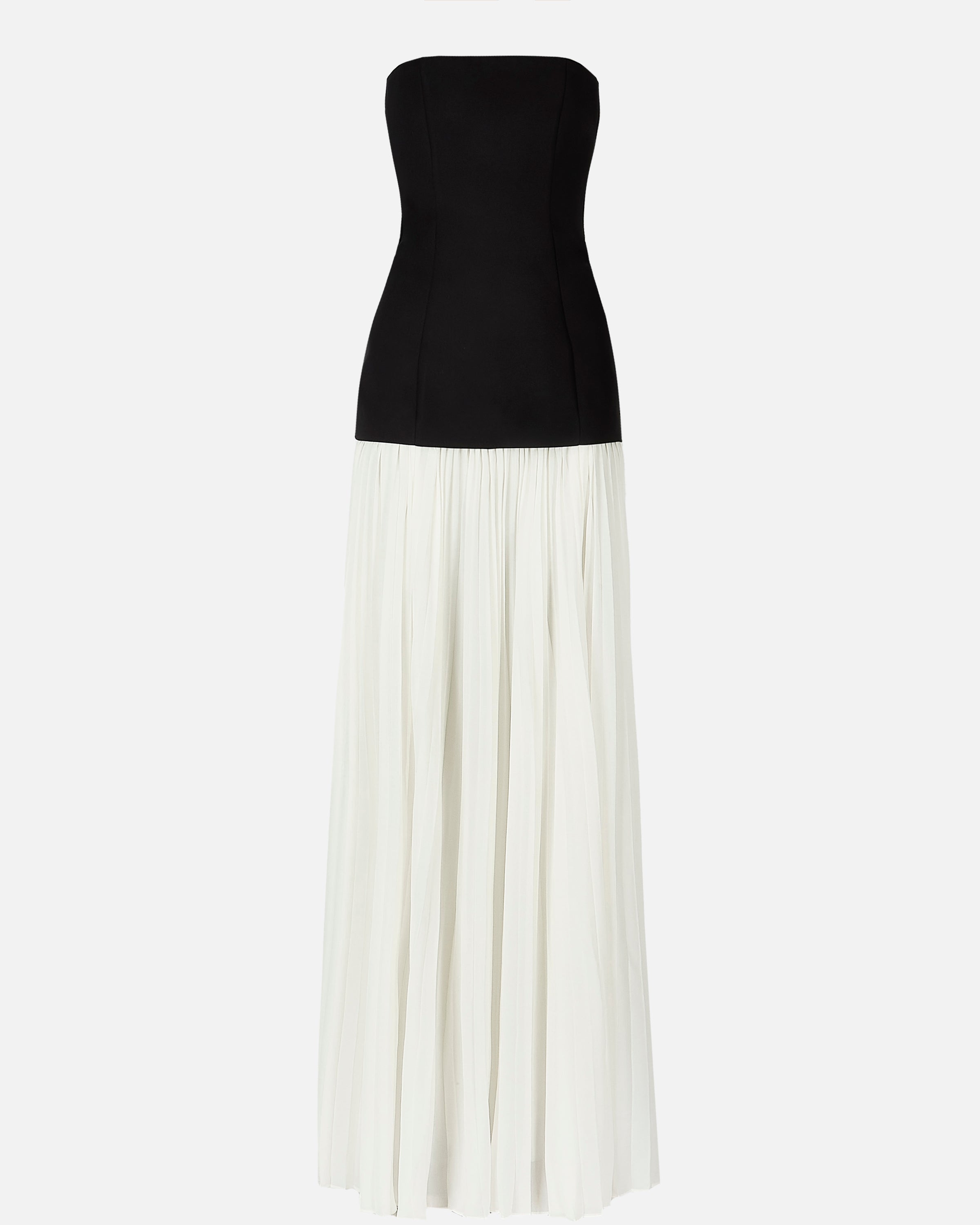 Structured Bodice Gown - Black/Cream