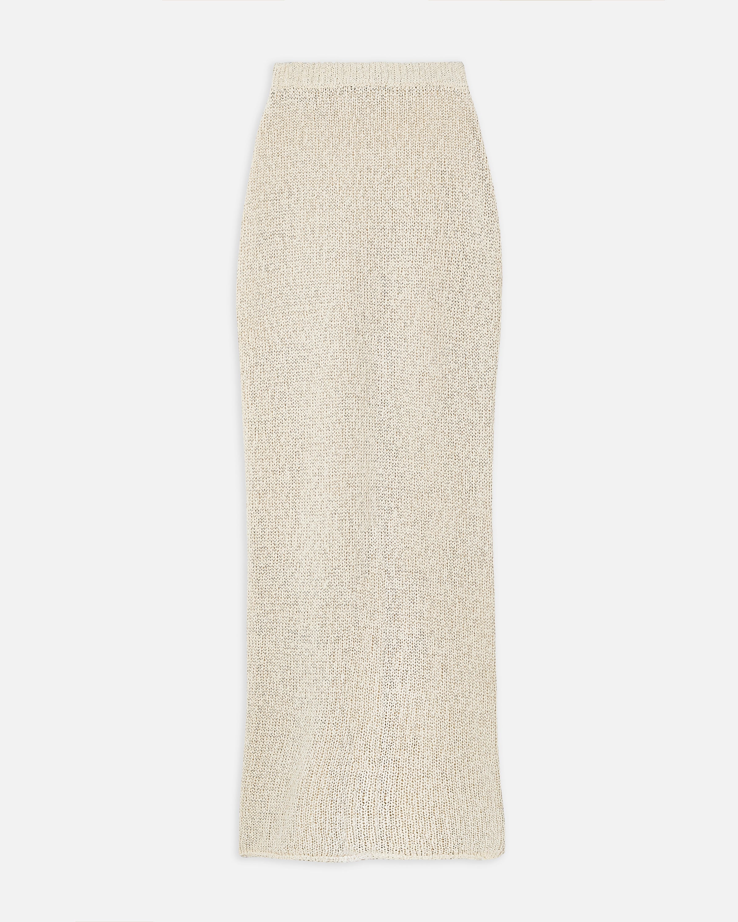 Crochet Knit Maxi Skirt - Cream