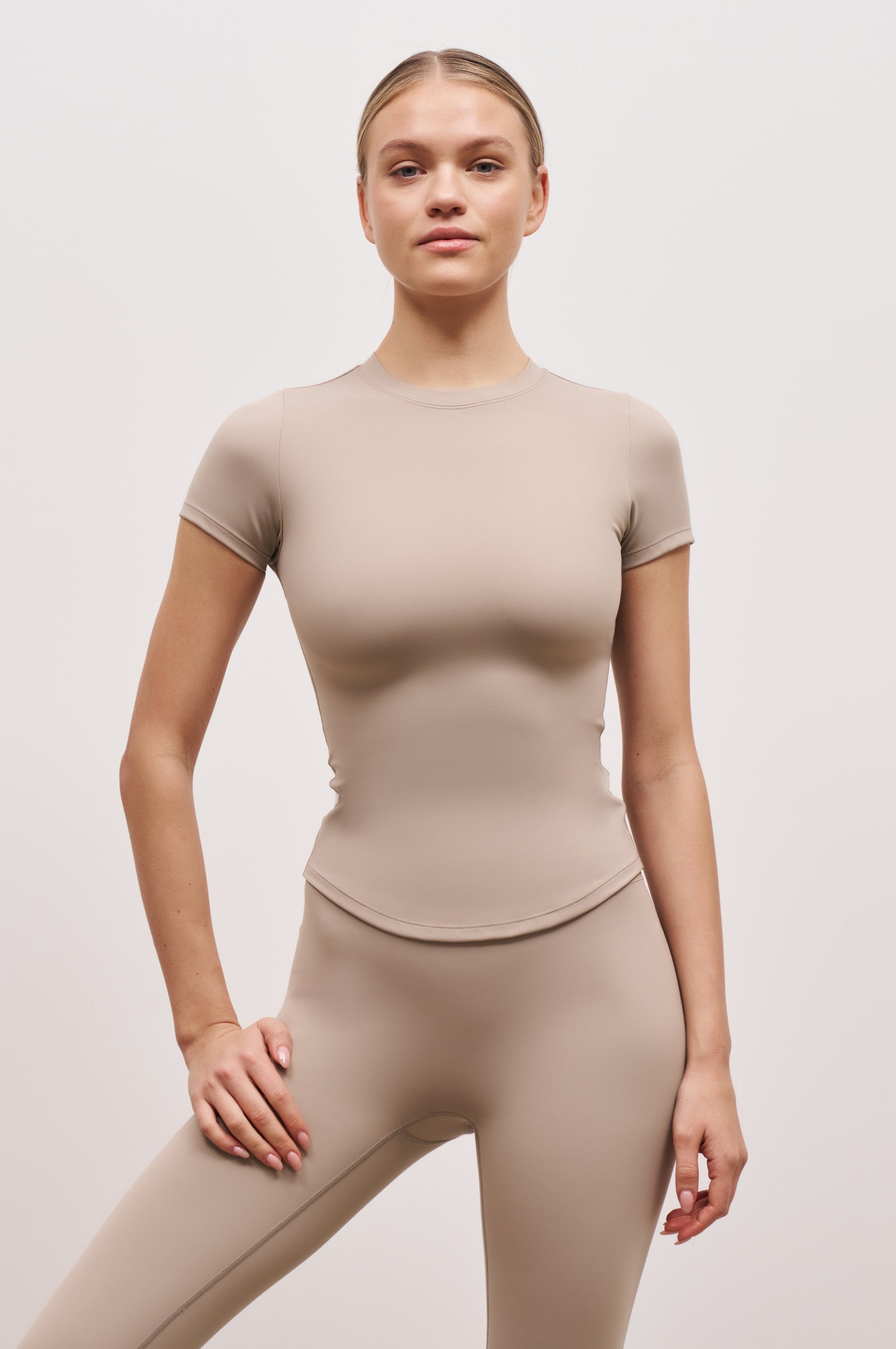 Base Sculpting T Shirt - Taupe