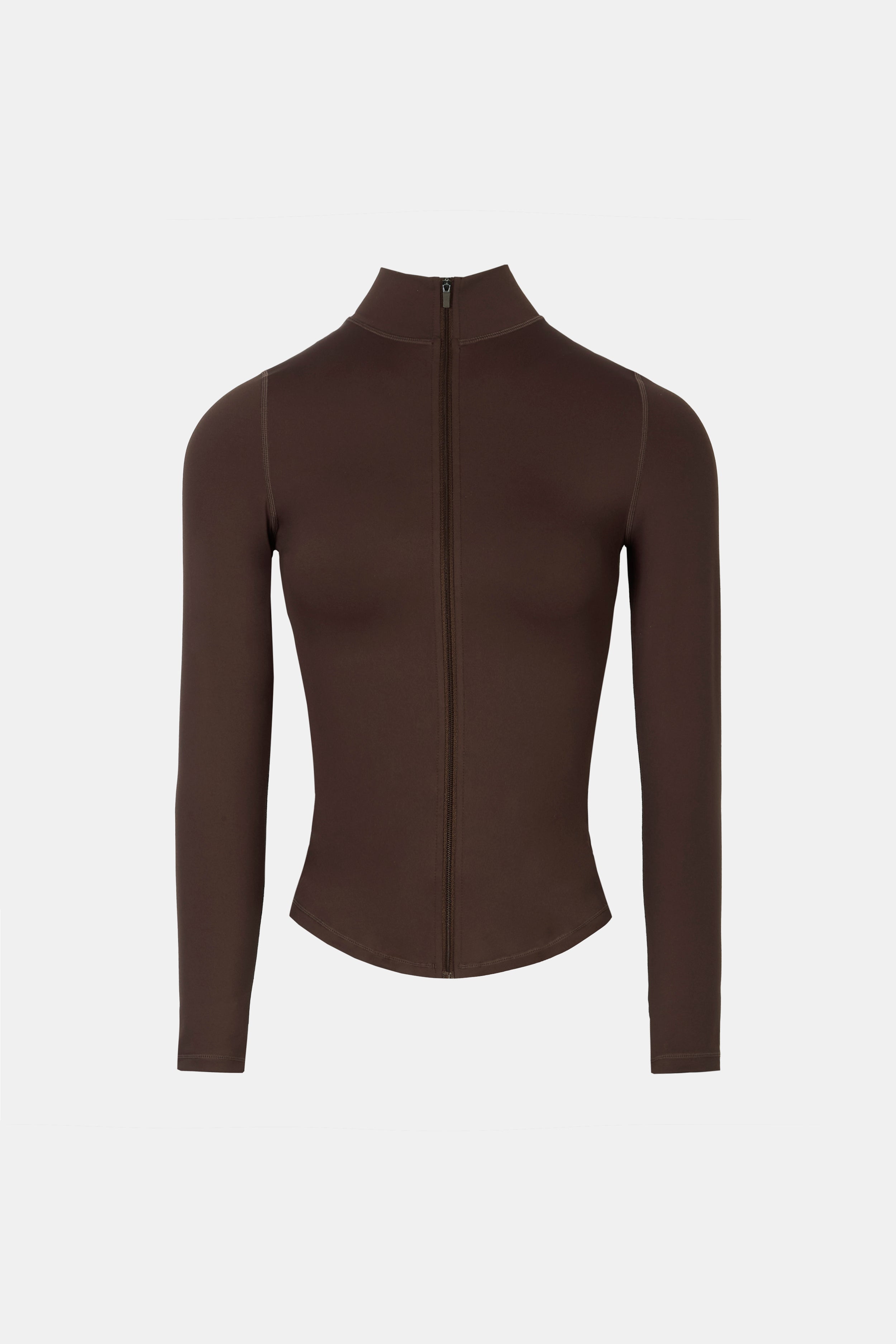 Base Sculpting Zip Up Jacket - Carob
