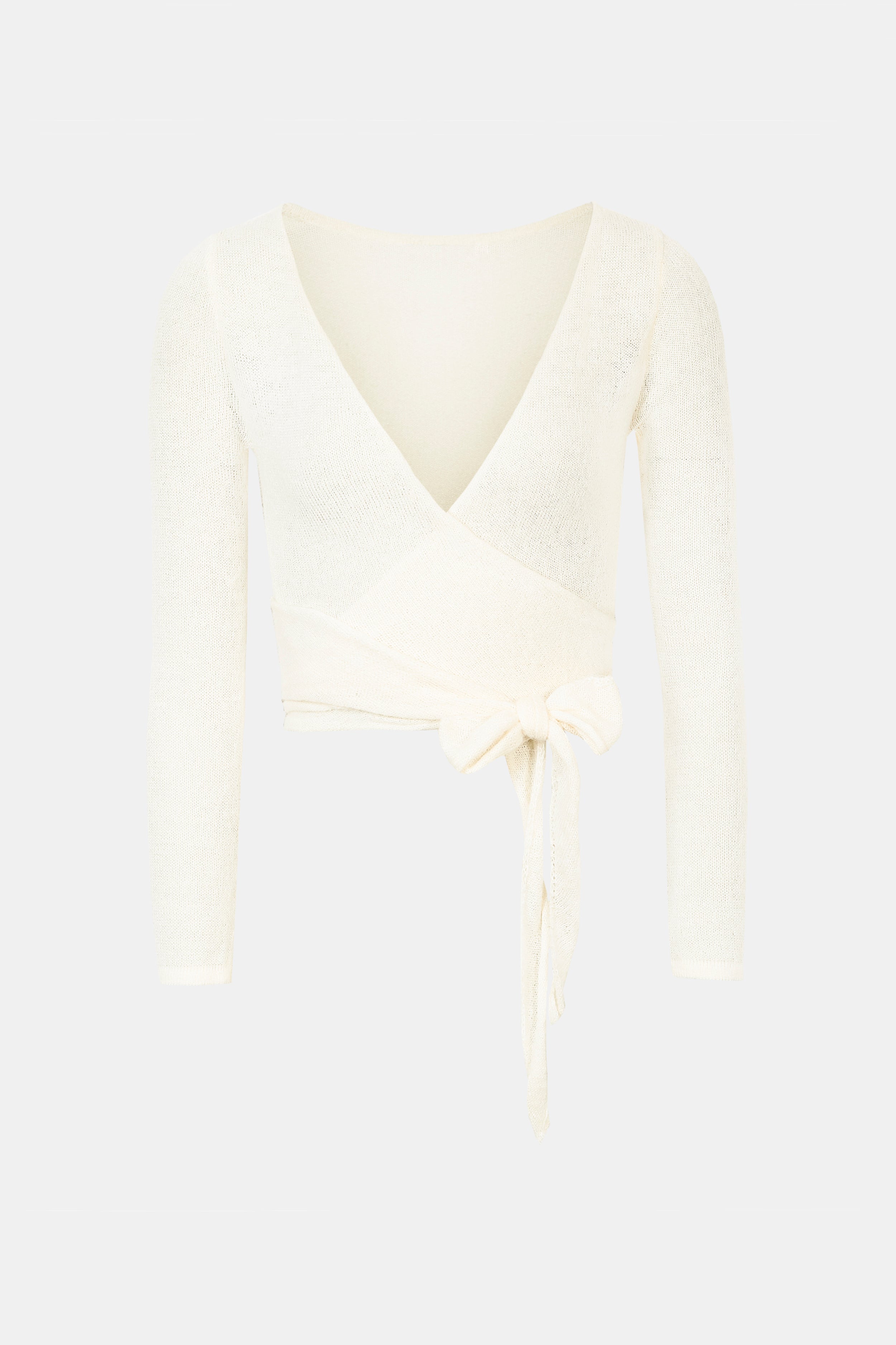 Soft Brushed Wrap Cardigan - Cream