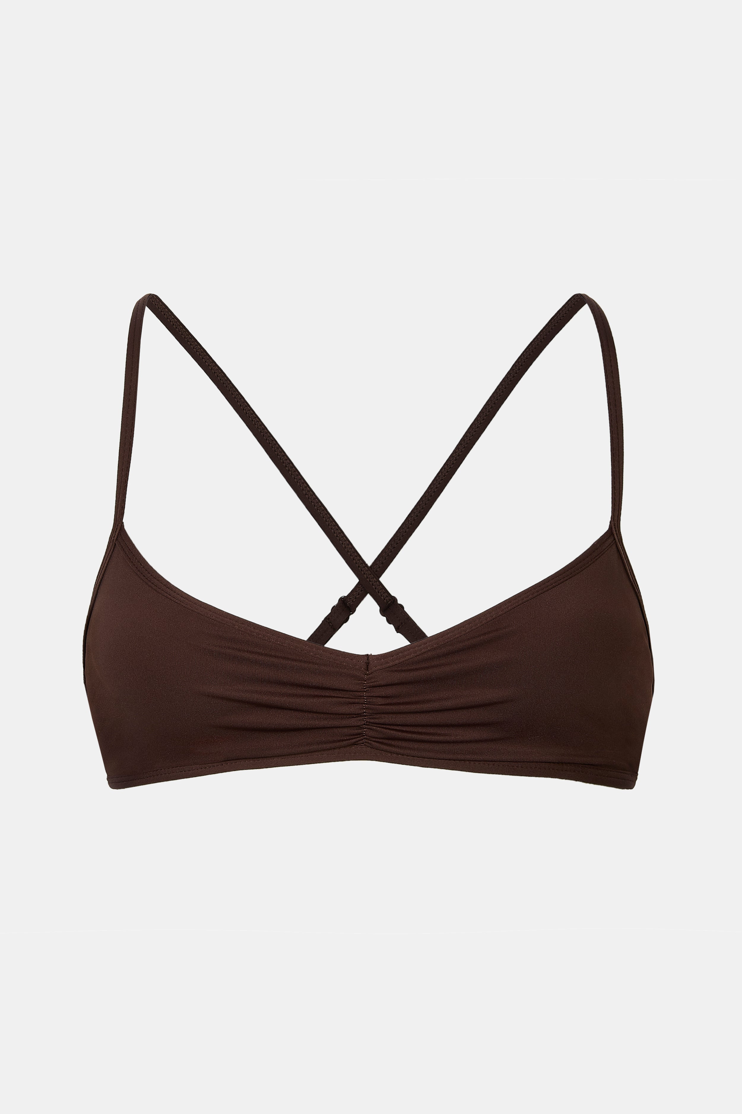 Base Sculpting Skinny Ruched Bra - Carob
