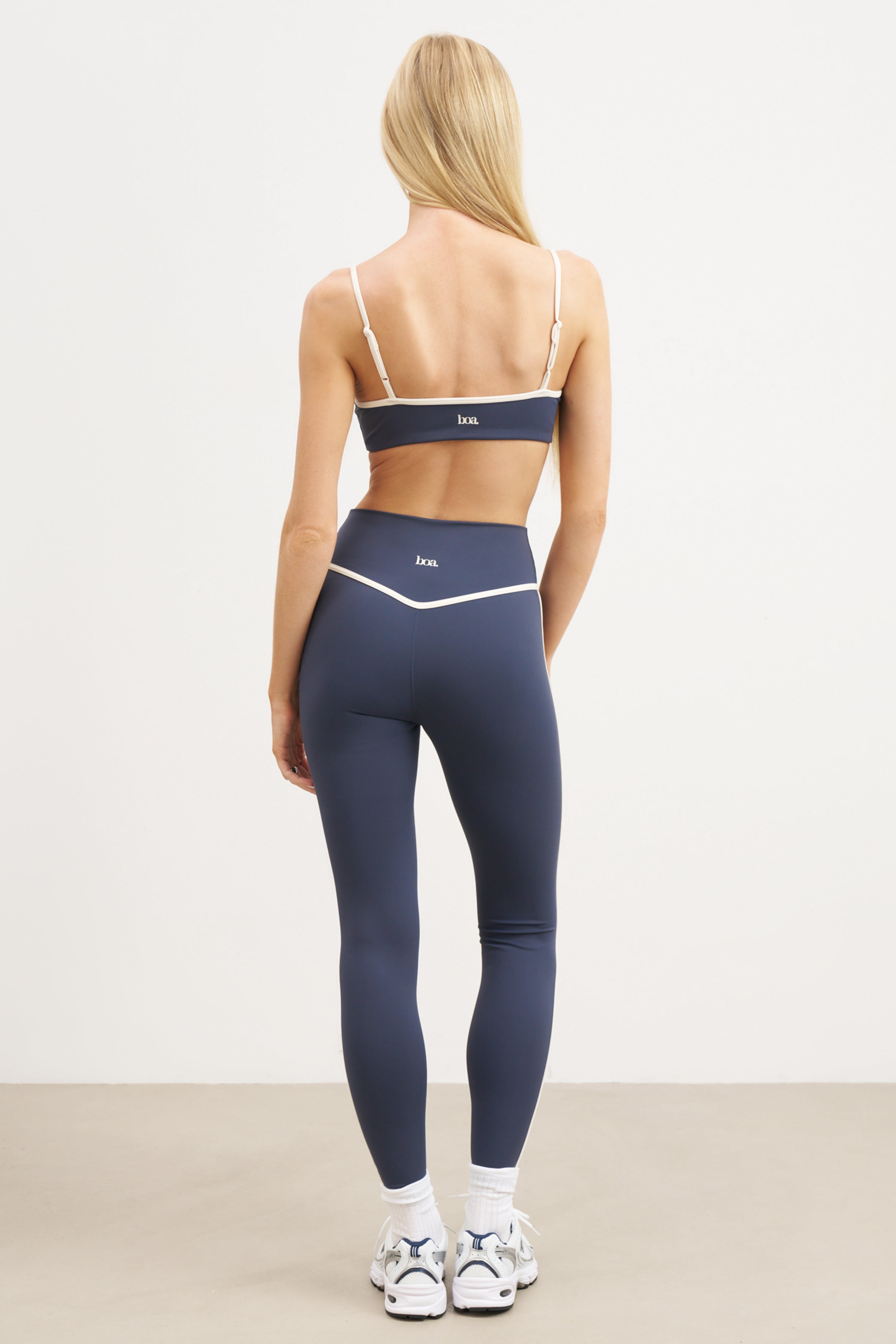 Base Contrast Trim Leggings - Midnight Blue/Tofu