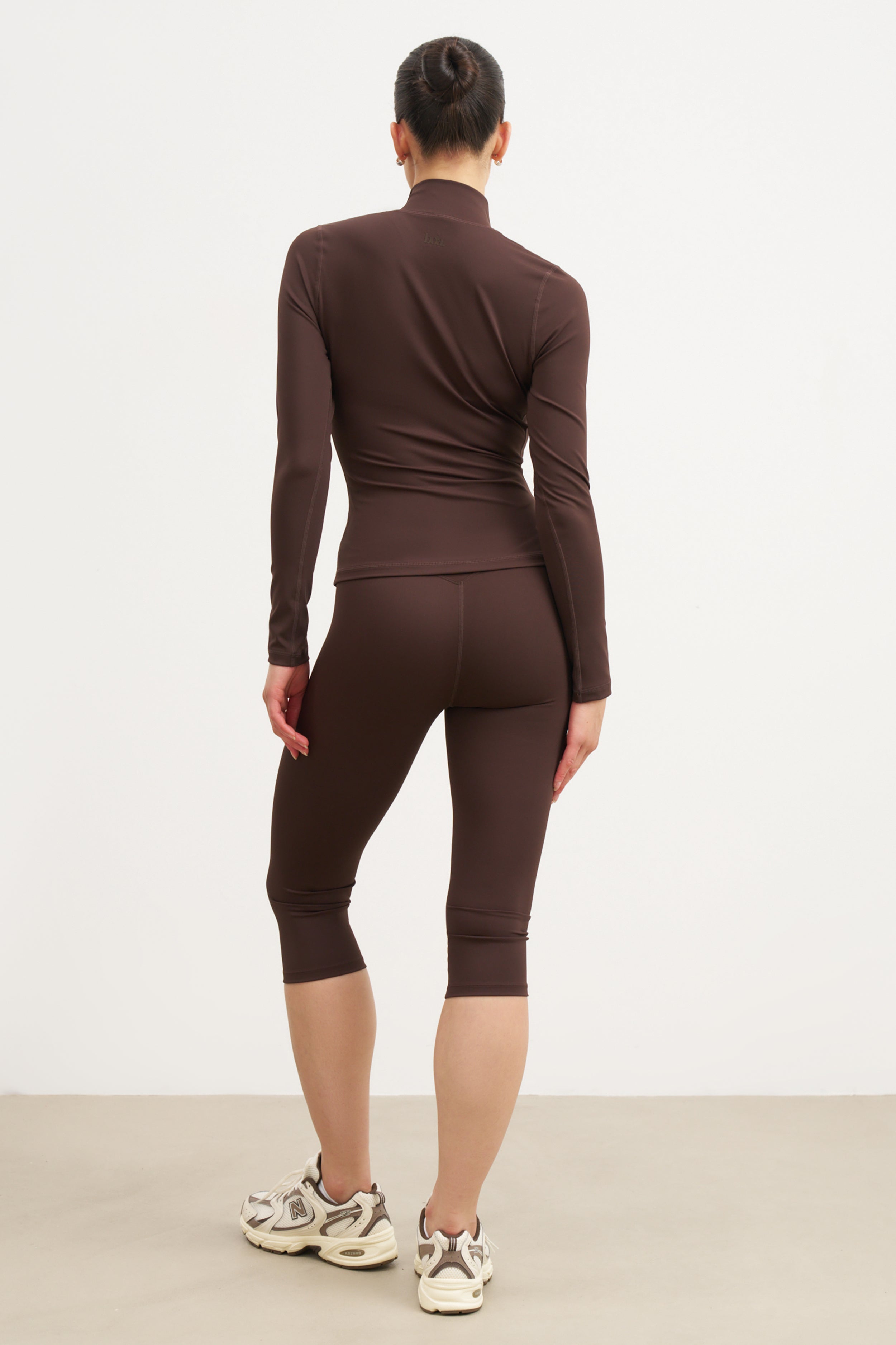 Base Sculpting Zip Up Jacket - Carob