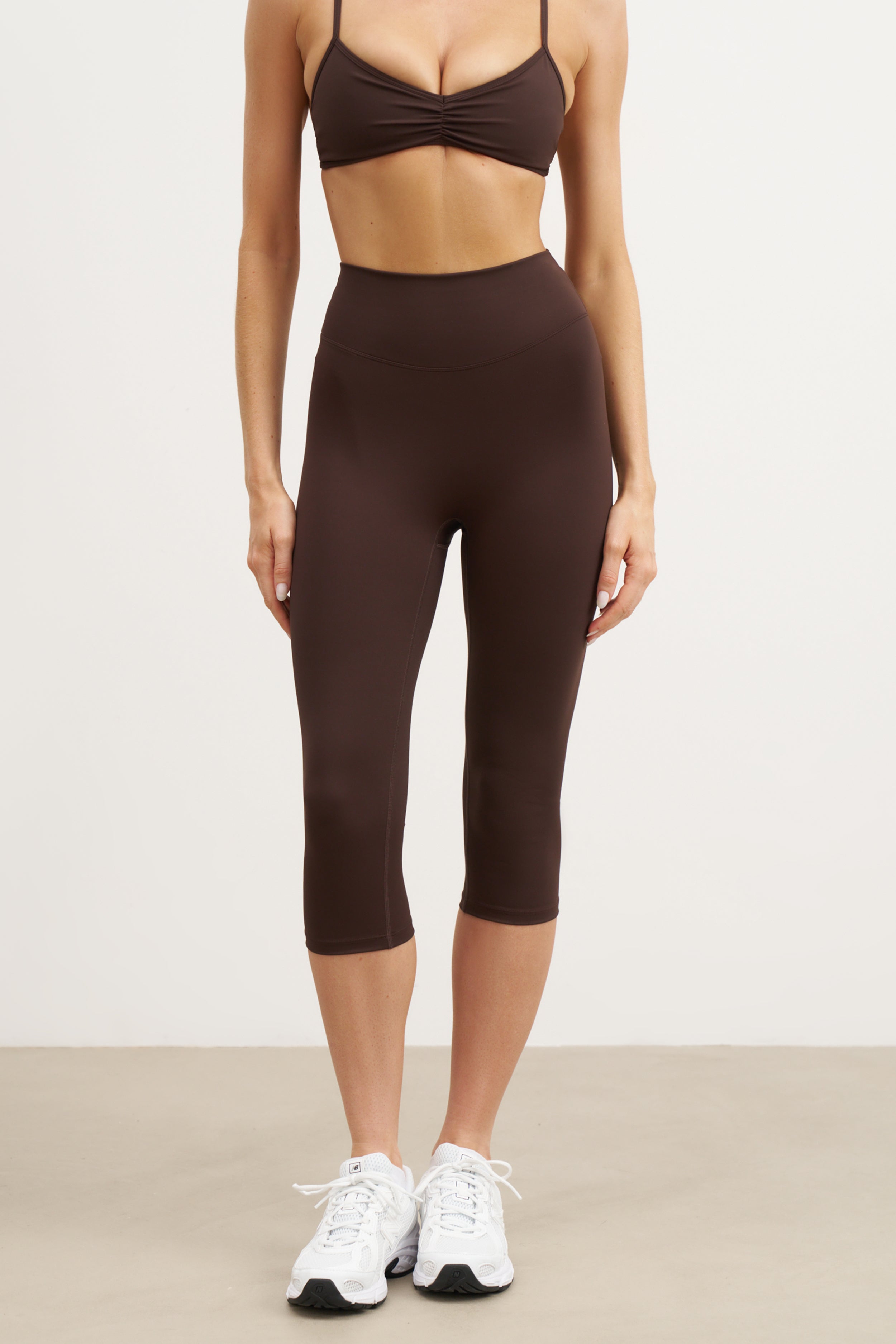 Base Sculpting Capri Leggings - Carob