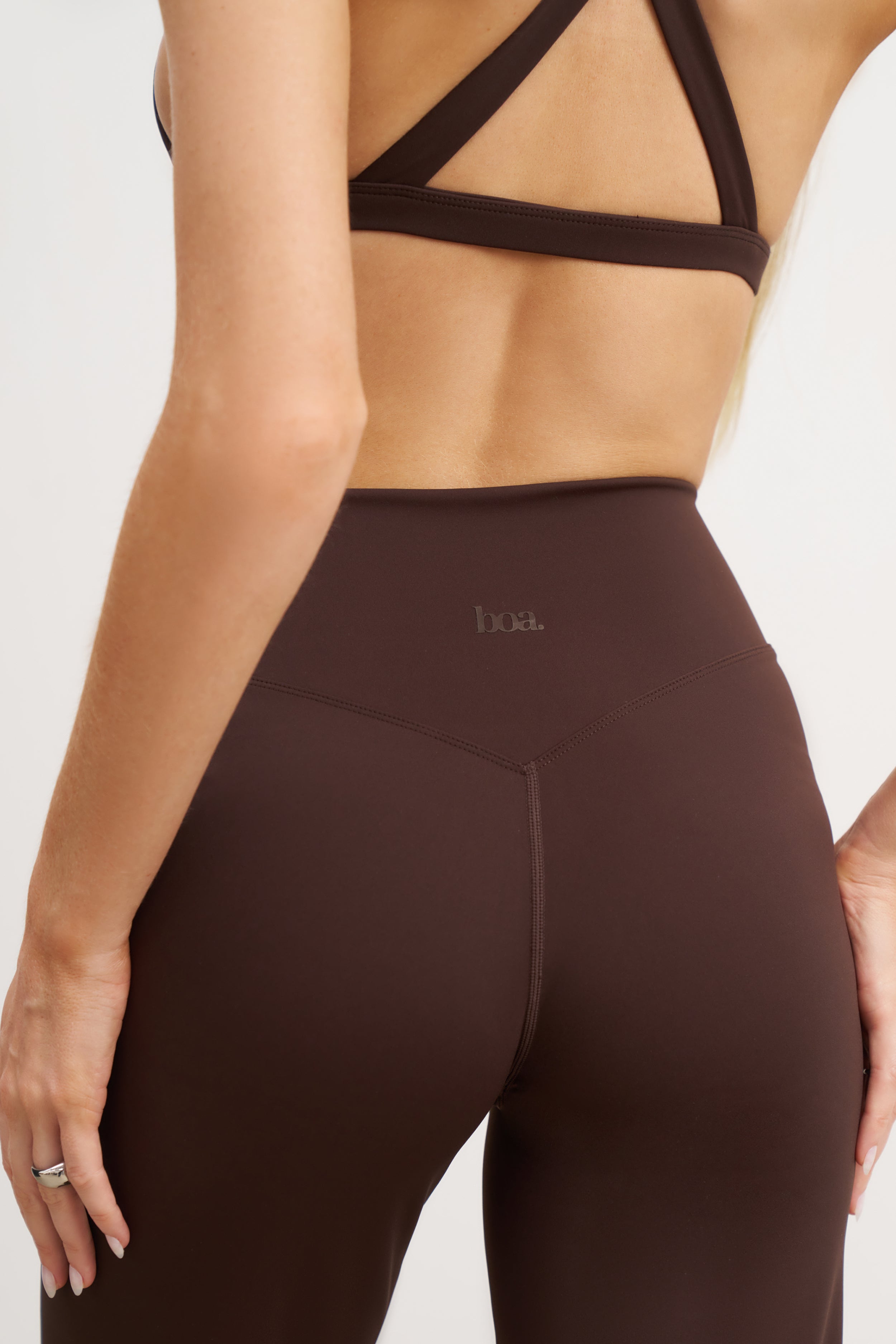 Base Sculpting Wide Leg Trousers - Carob