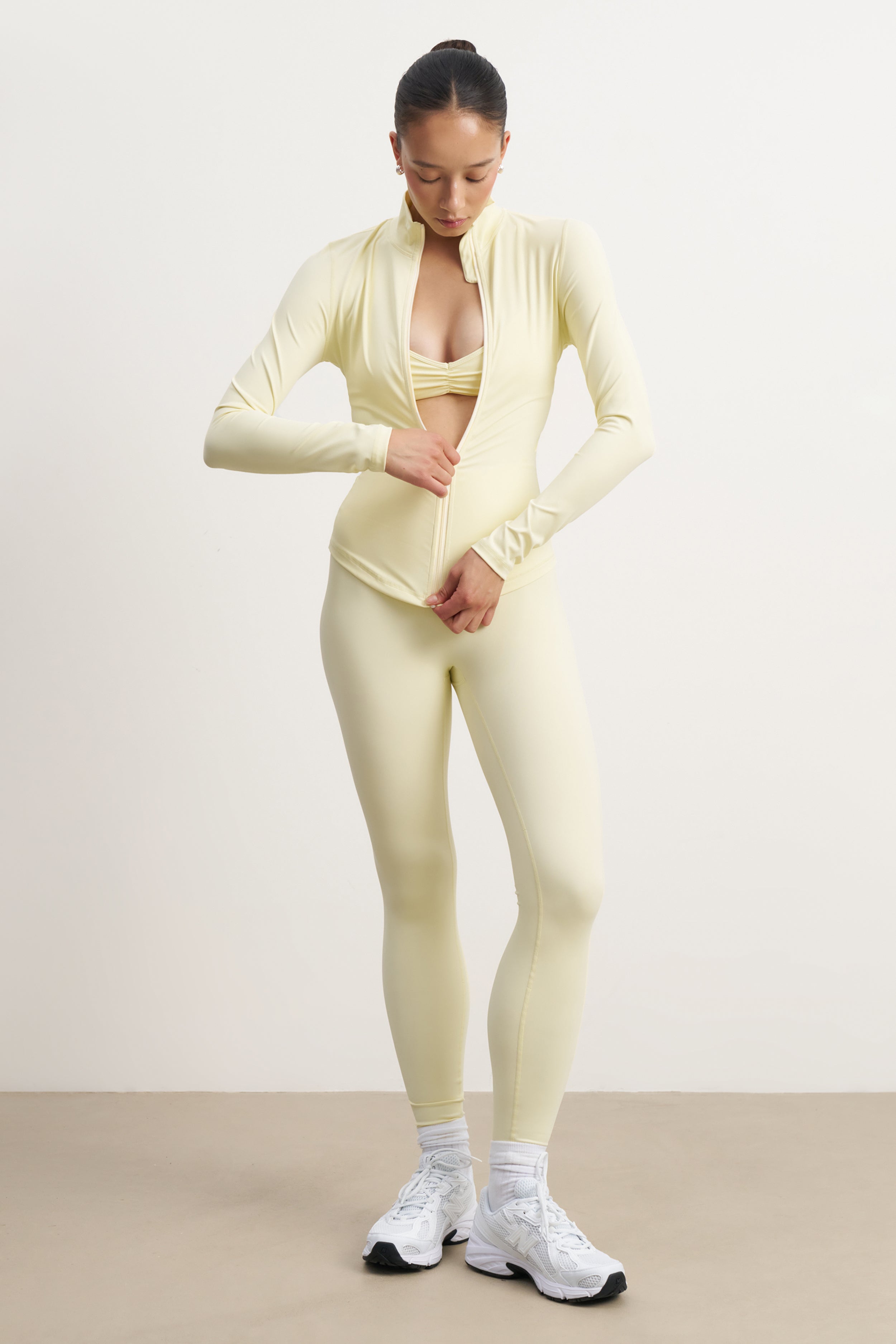 Base Sculpting Zip Up Jacket - Buttermilk