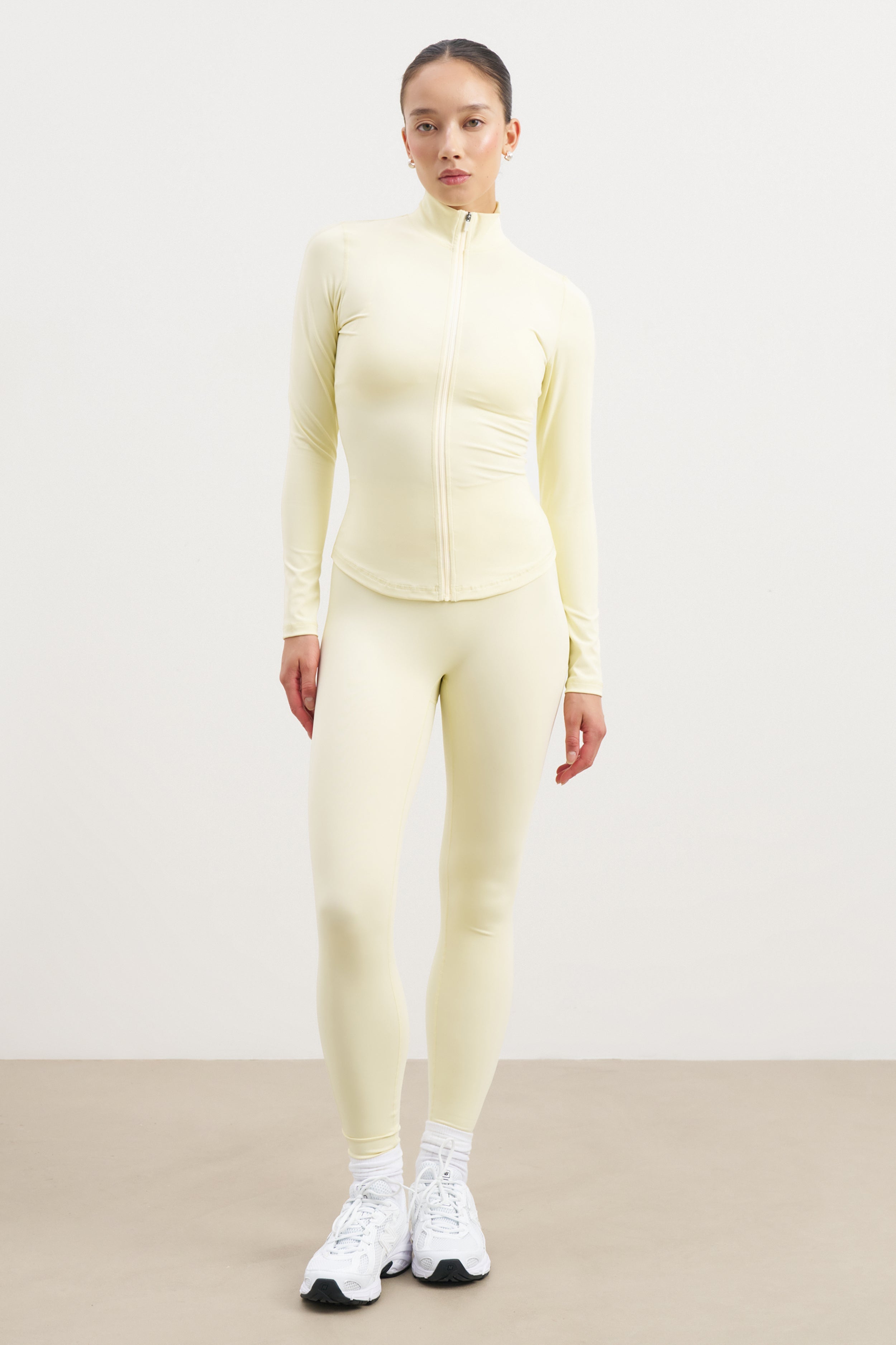Base Sculpting Zip Up Jacket - Buttermilk