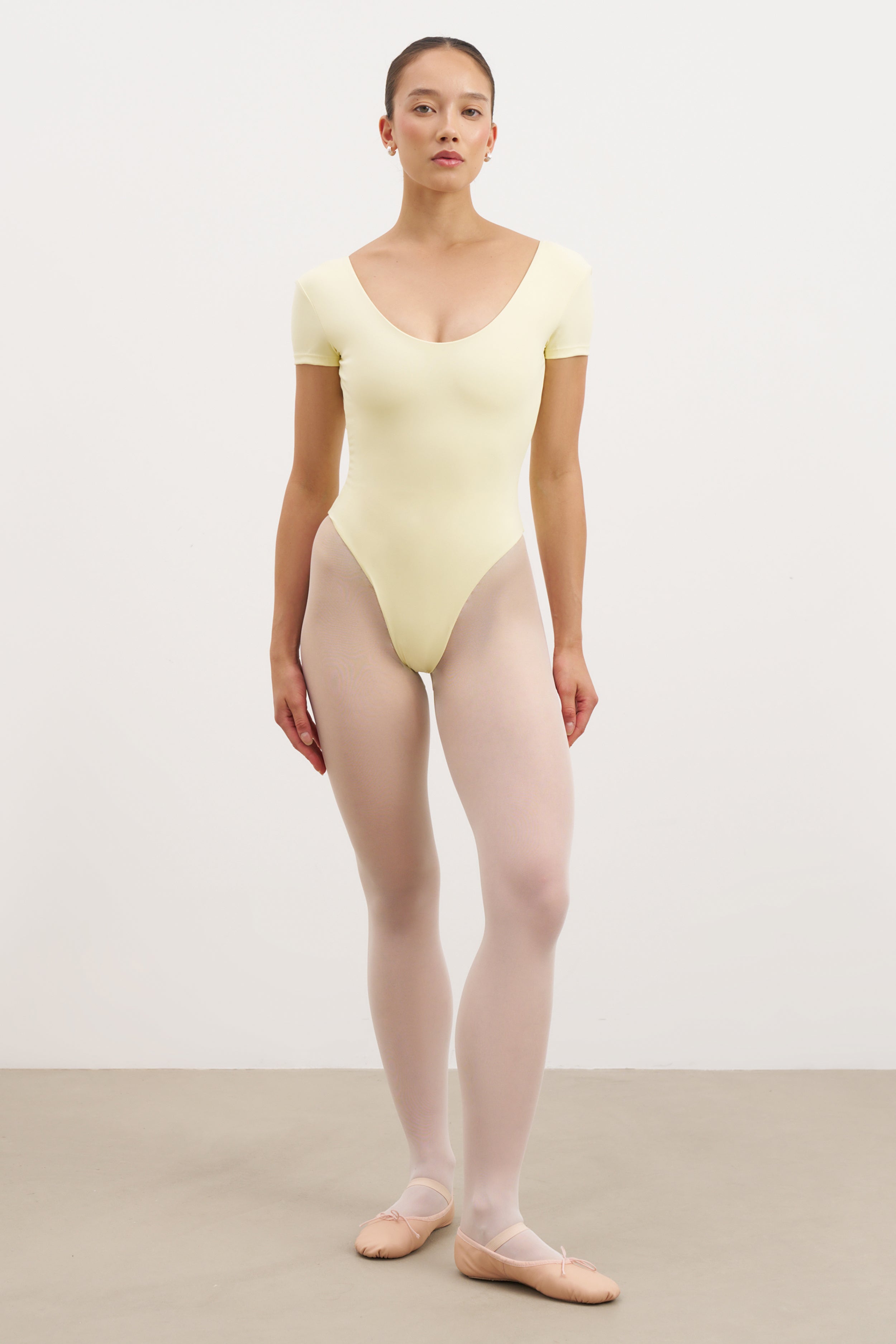 Base Sculpting Cross Back Bodysuit - Buttermilk