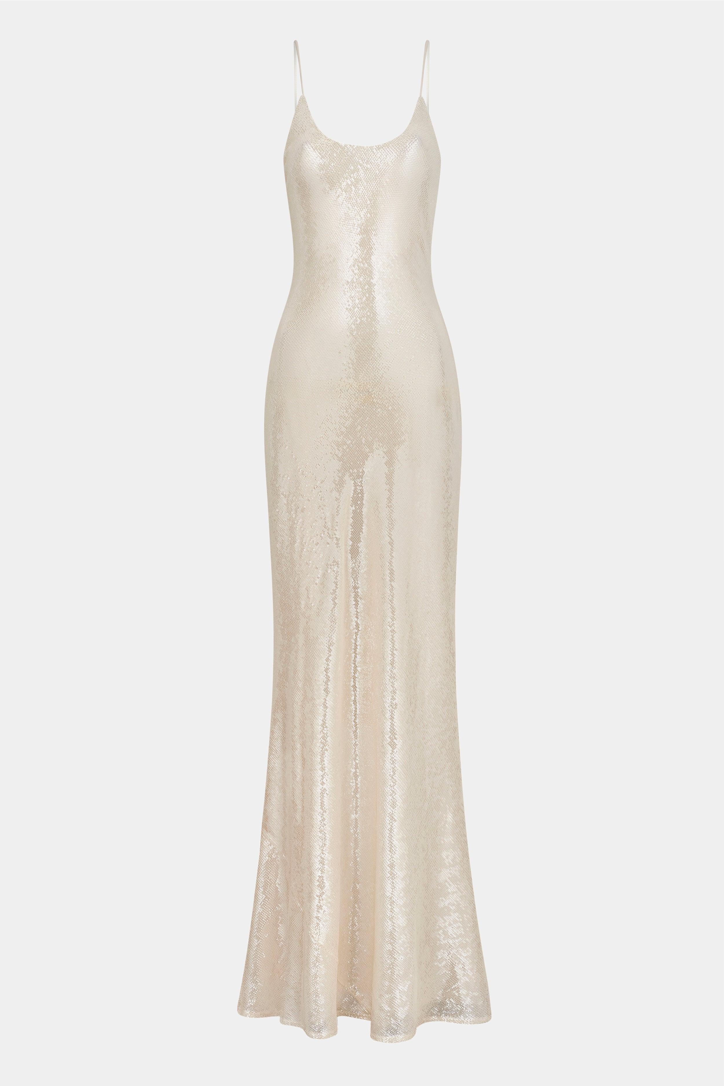 Sequin Camisole Maxi Dress - Nude