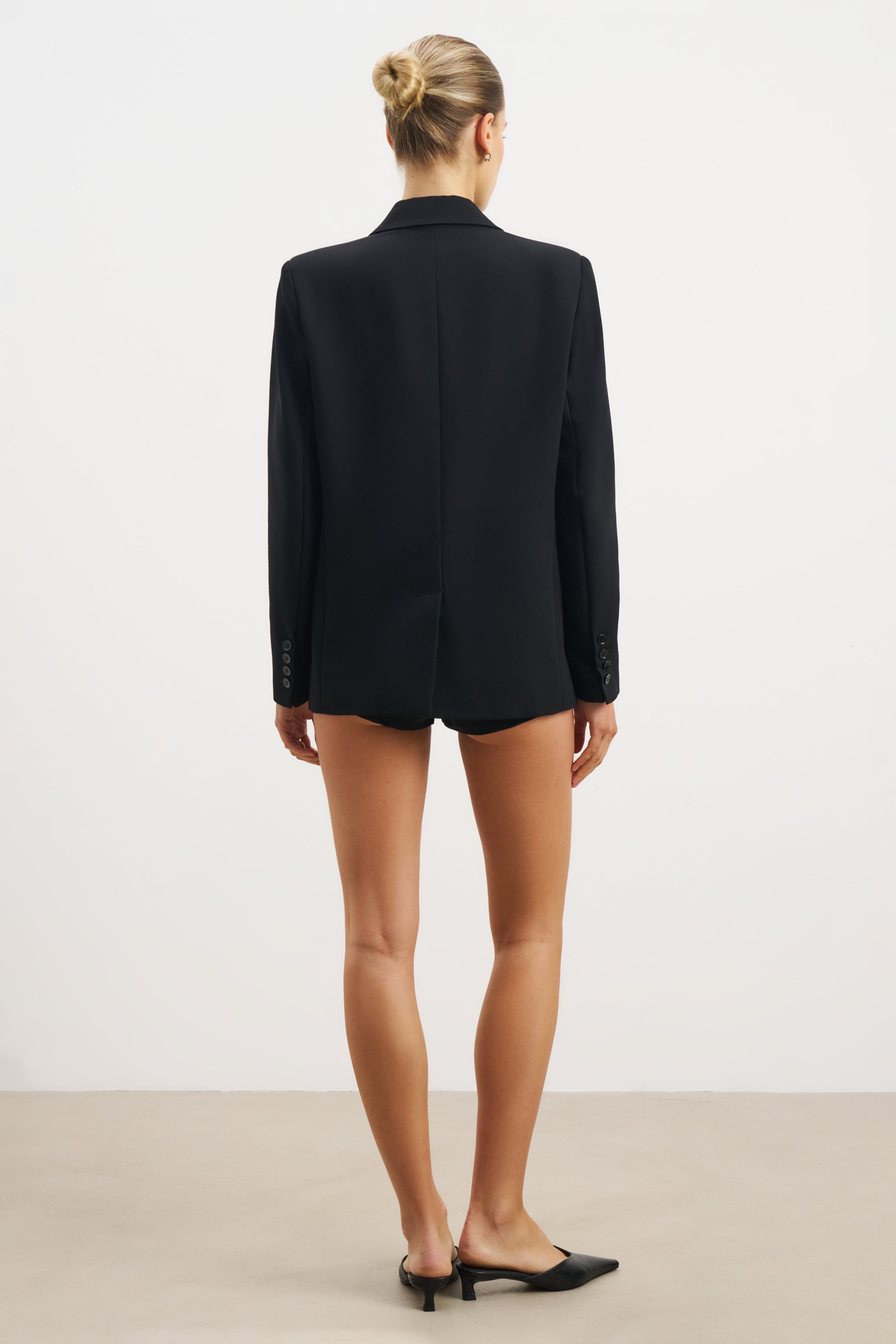 Formal Double Breasted Blazer - Black