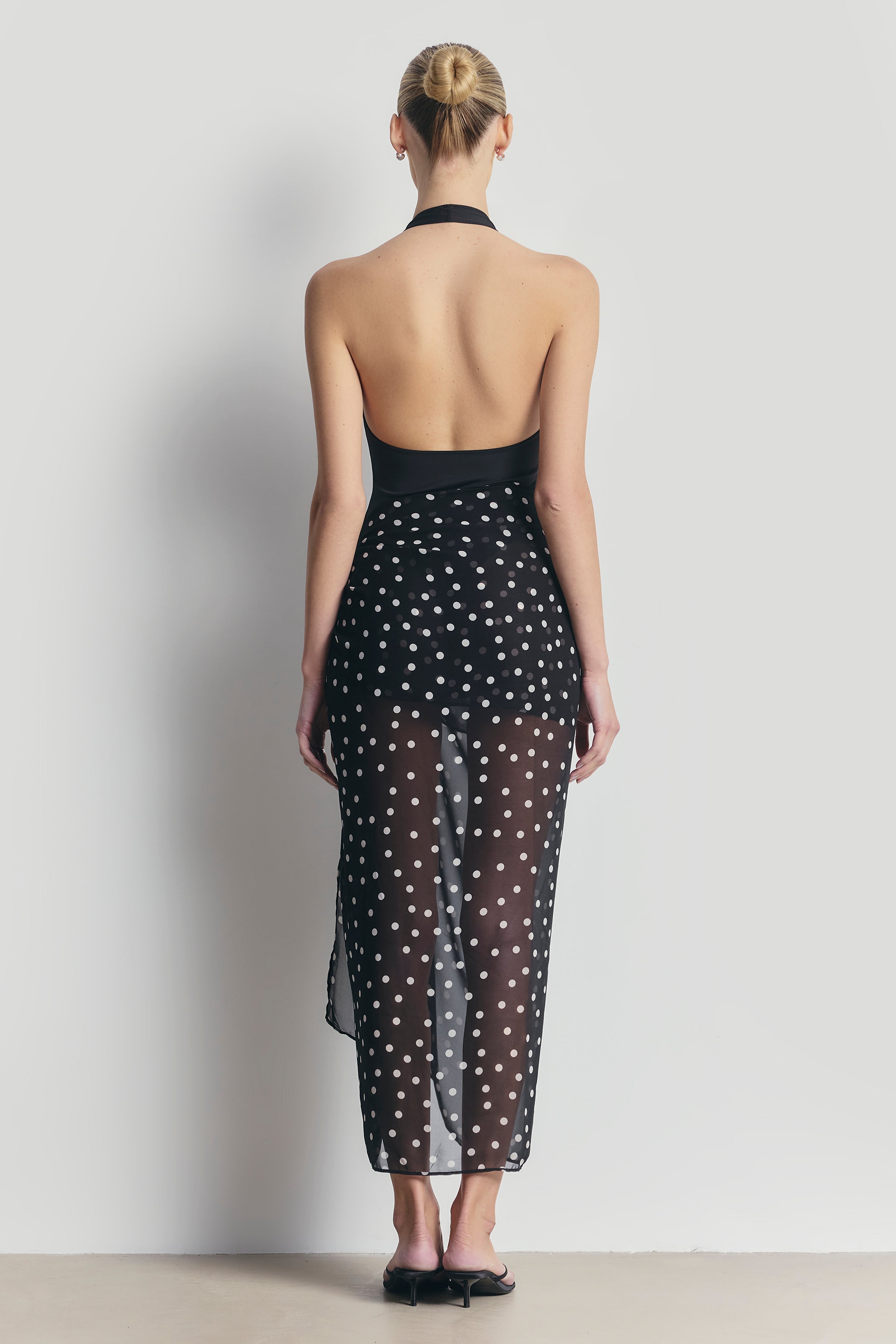 Chiffon Maxi Polka Dot Sarong Scarf - Maxi Polka Dot