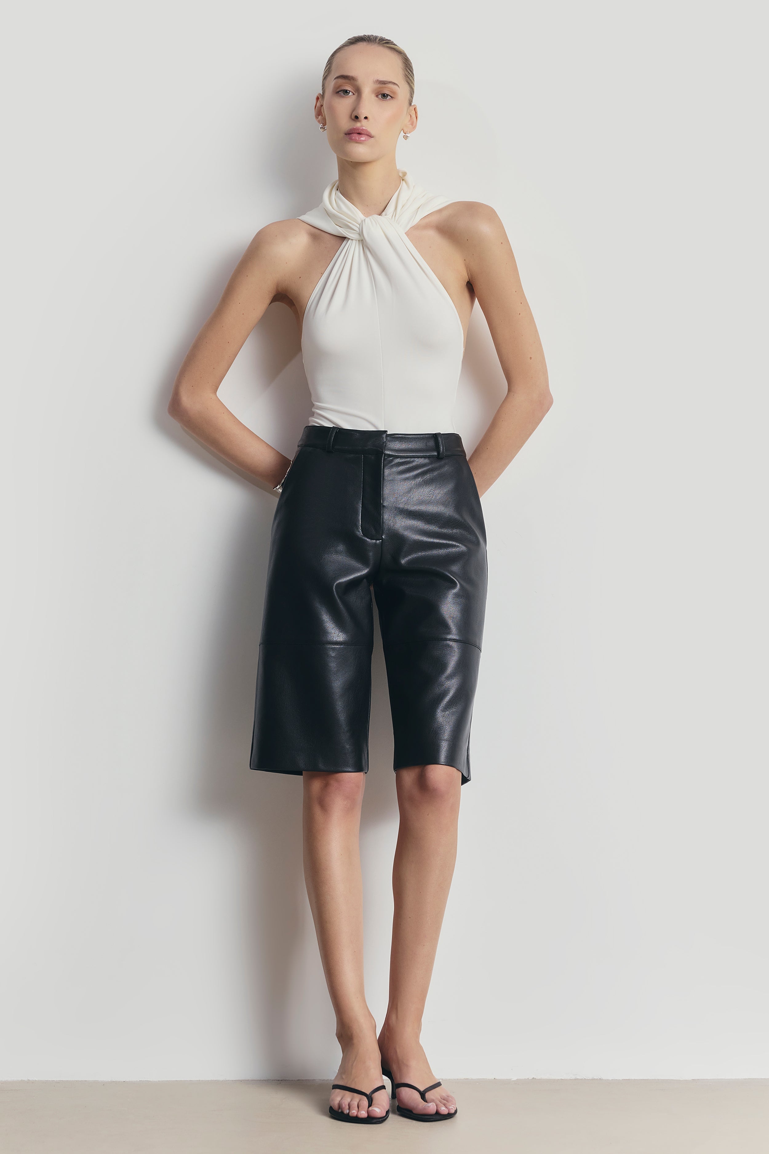 Hooded Halterneck Bodysuit - White