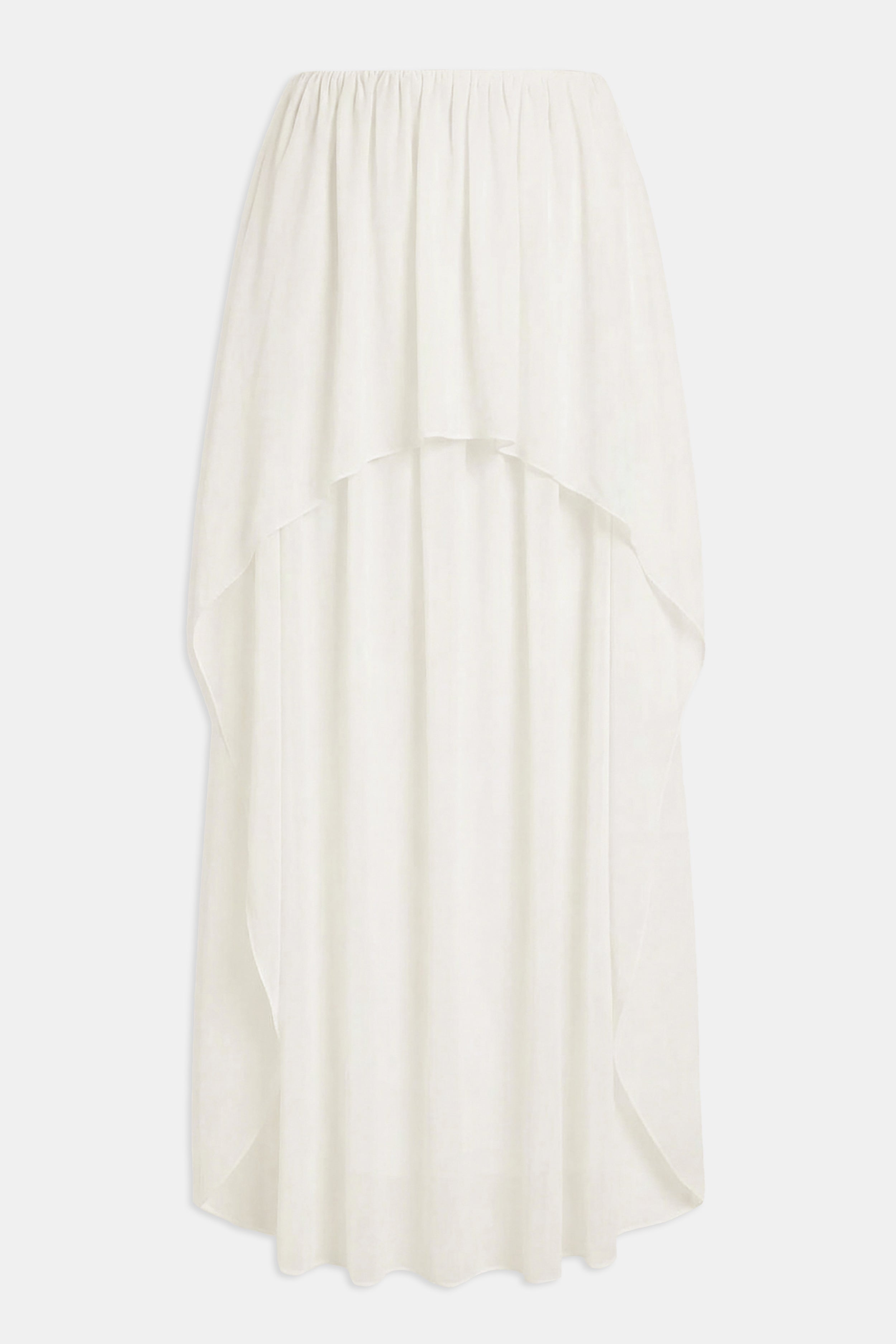 Strapless Chiffon Layered Corset Top - Cream