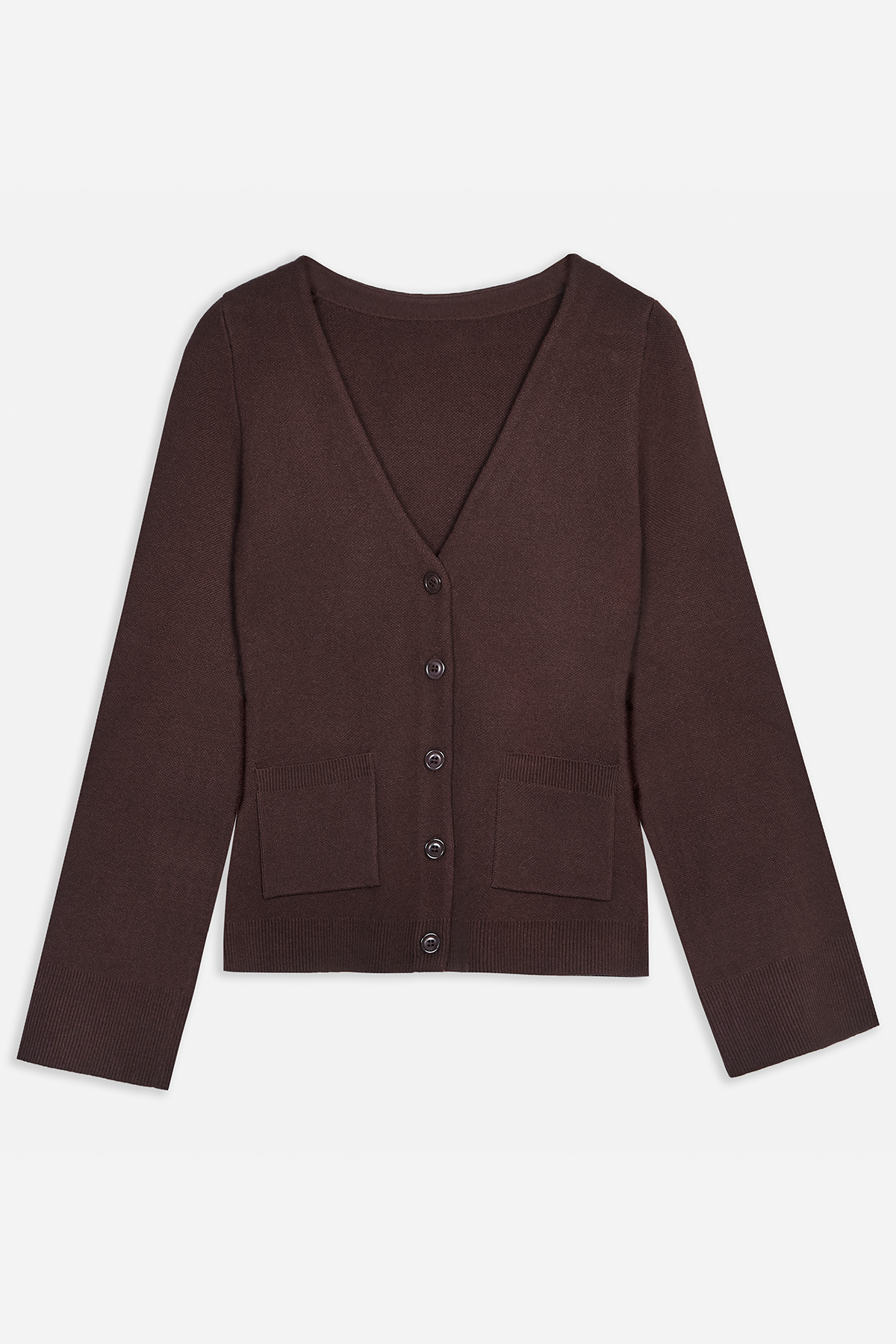 V Neck Hourglass Cardigan - Truffle