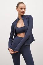 Base Sculpting Zip Up Jacket - Midnight Blue