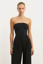 Strapless Bandeau Bodysuit - Black