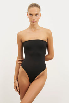 Strapless Bandeau Bodysuit - Black