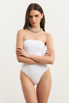 Strapless Bandeau Bodysuit - White
