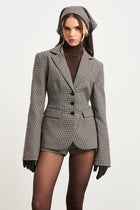 Houndstooth Triangle Scarf - Houndstooth