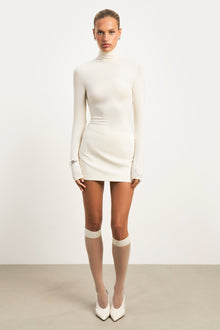 Clean Cut Micro Skirt - Cream