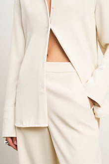 Effortless Wide Leg Trousers - Cream