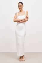 Square Neck Corset Maxi Dress - Ivory