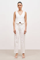 Carrot Leg Trousers - Cream