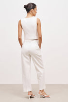 Carrot Leg Trousers - Cream