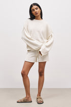 Crochet Knit Jumper - Cream