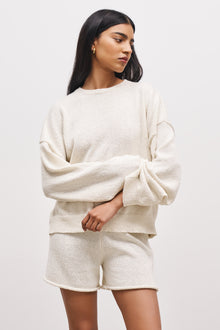 Crochet Knit Jumper - Cream