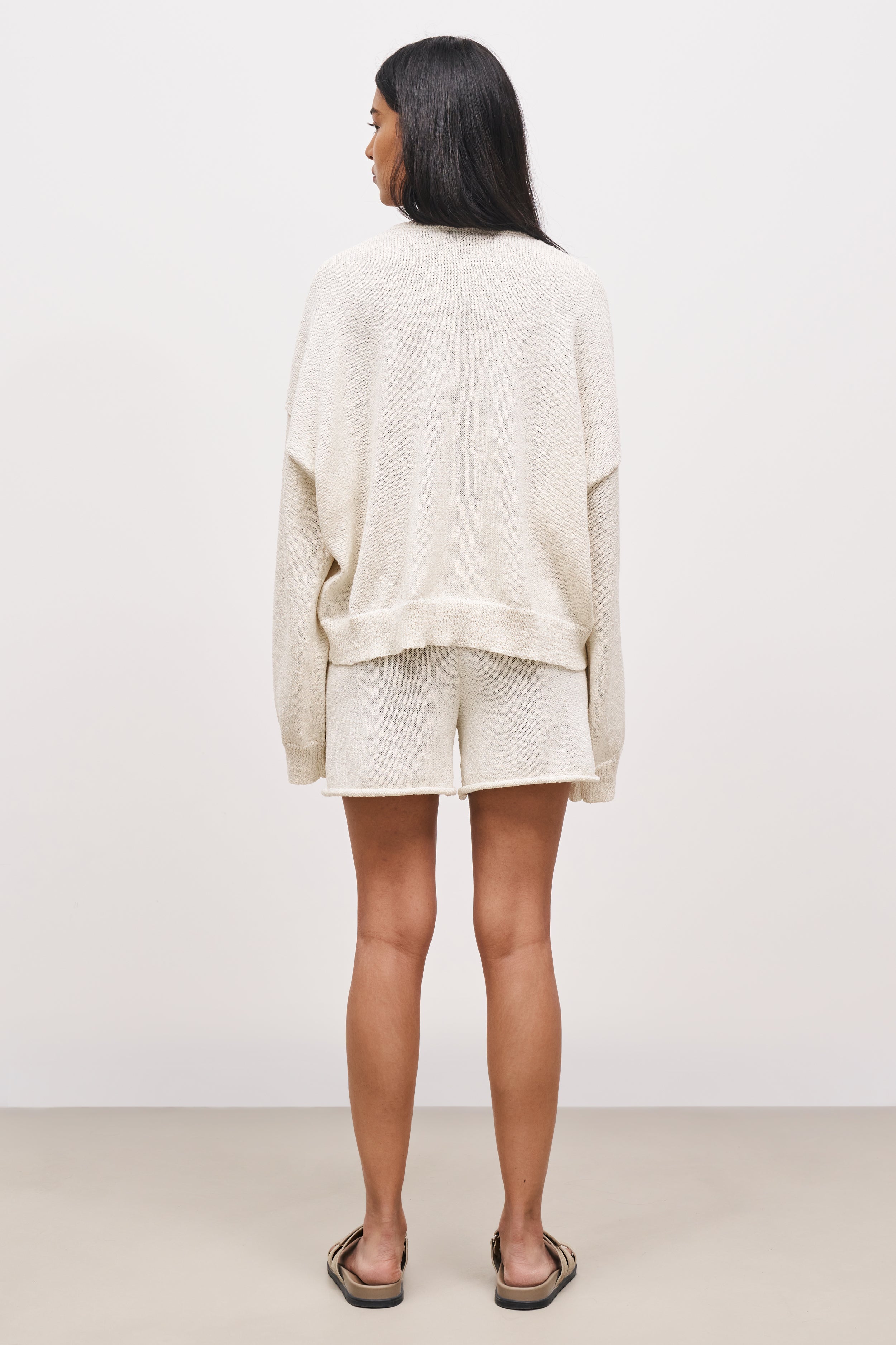 Crochet Knit Jumper - Cream