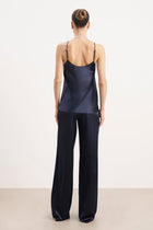 Satin Scoop Neck Camisole - Navy
