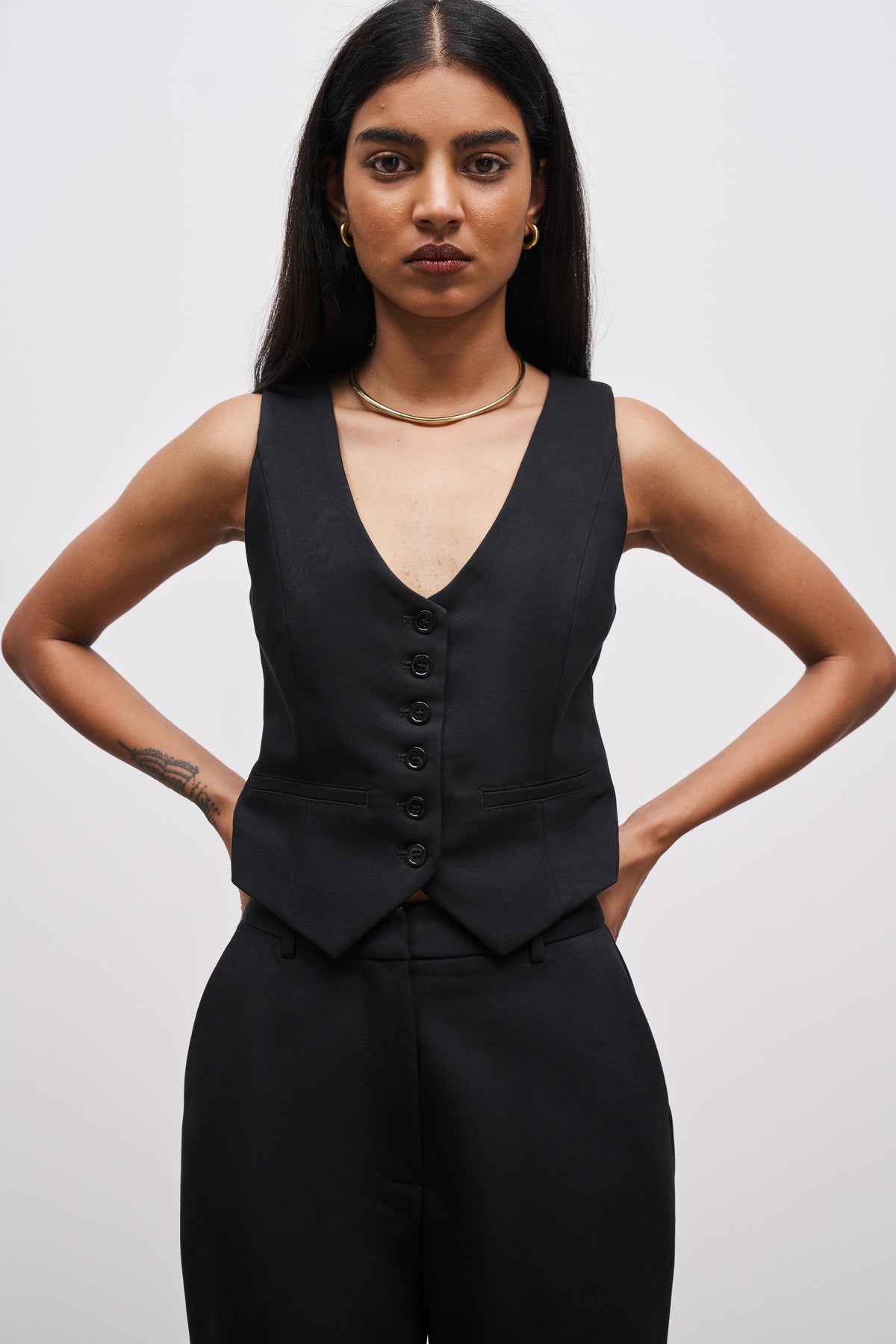 Formal Fitted Waistcoat - Black