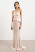 Sequin Corset Gown With Sweetheart Neckline - Blush