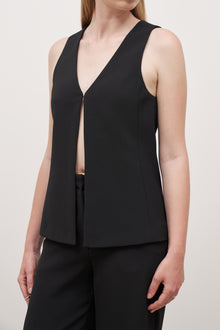 Hook & Eye Waistcoat - Black