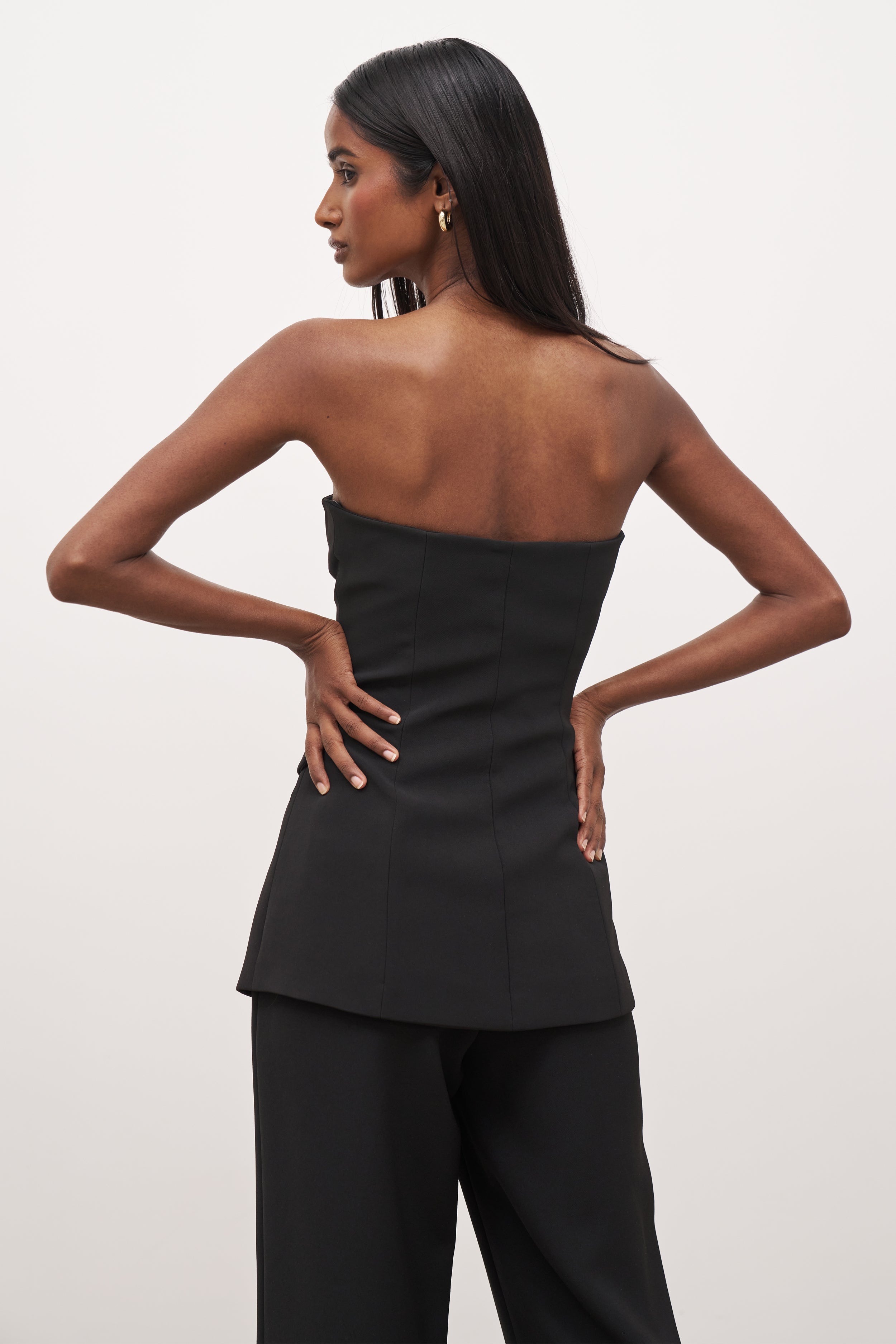 Strapless Peplum Bodice - Black