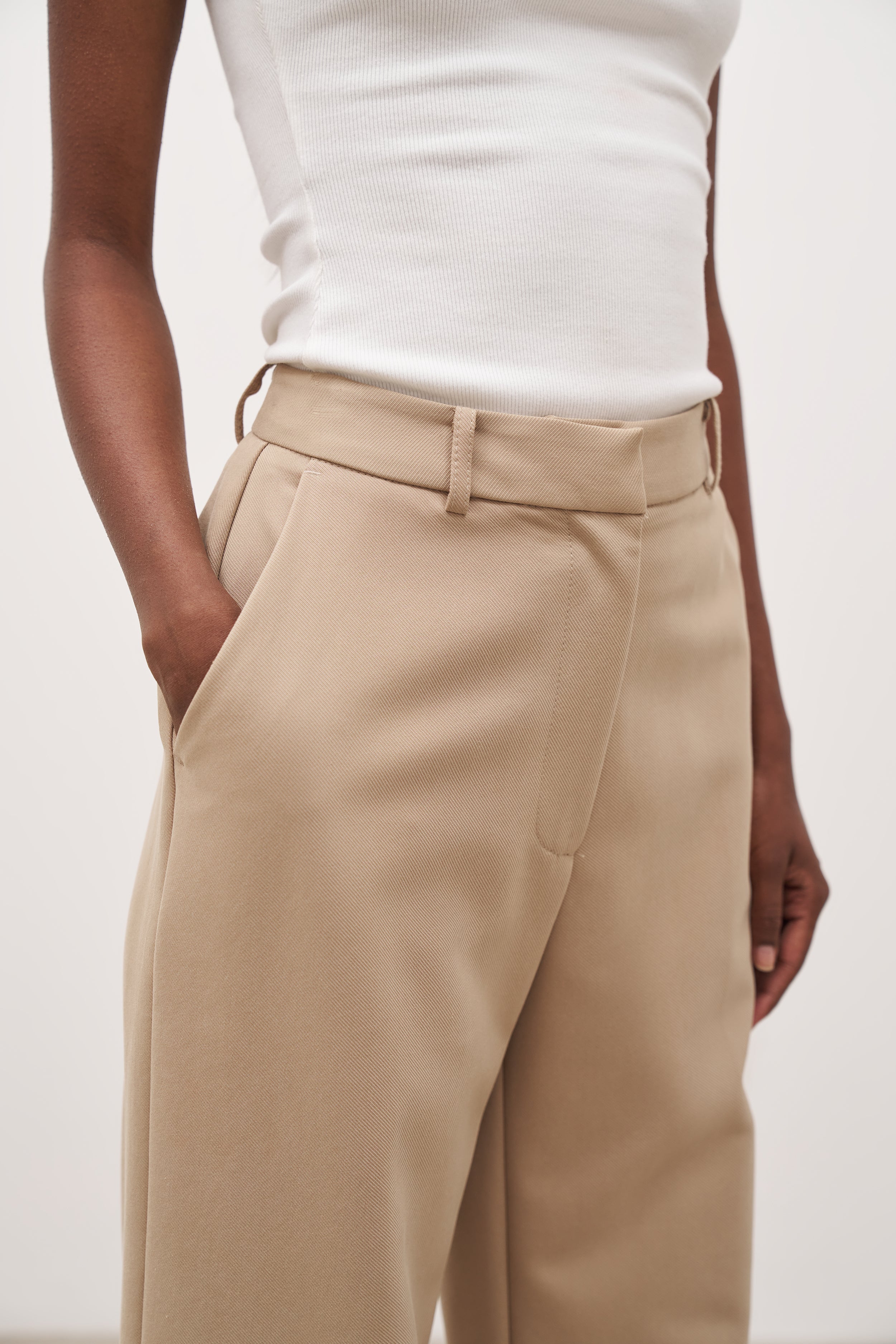 Formal Straight Leg Trousers - Oak