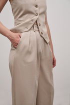 Longline Dad Trousers - Sand