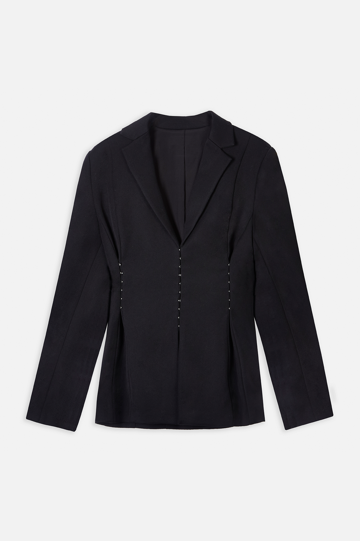 Hook & Eye Hourglass Blazer - Black