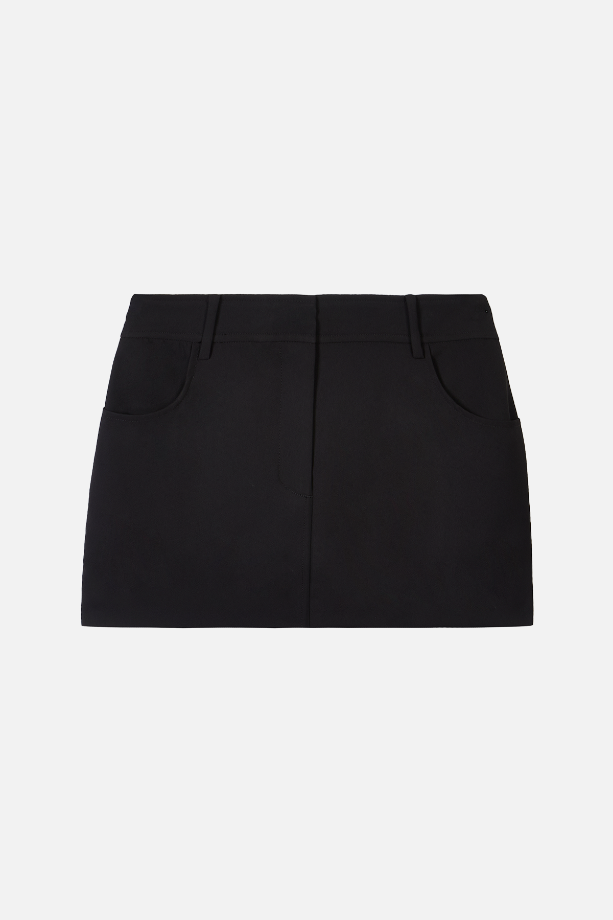 Mid Rise Effortless Mini Skirt - Black