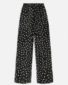 Chiffon Relaxed Wide Leg Trousers - Maxi Polka Dot