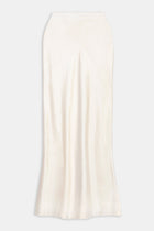 Crushed Satin Bias Cut Maxi Skirt - Champagne