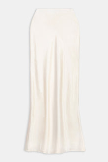 Crushed Satin Bias Cut Maxi Skirt - Champagne